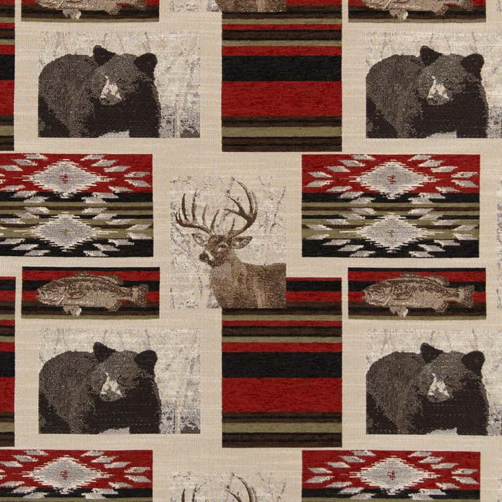 D2694 Sedona Berry by Charlotte Designer Fabric Novelty Tapestry 100% Polyester Asia Exceeds 150,000 Wyzenbeek Rubs </p><p>Repeat: Horizontal 14" x Vertical 13" 54 Inches - Swanky Fabrics -