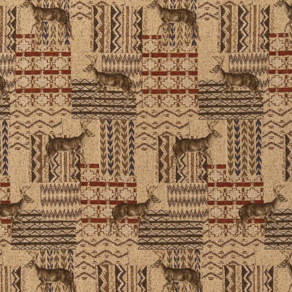 D2695 Whitetail by Charlotte Designer Fabric Novelty Tapestry 50% Acrylic, 40% Polyester, 10% Cotton Asia Exceeds 70,000 Wyzenbeek Rubs </p><p>Repeat: Horizontal 13.5" x Vertical 27" 54 Inches - Swanky Fabrics -