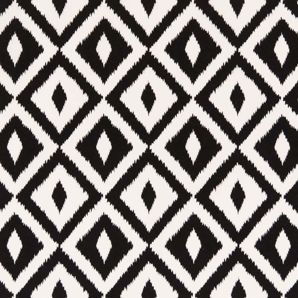 D2708 Black by Charlotte Designer Fabric Patio Prints II 100% Spun Polyester Asia Exceeds 60,000 Wyzenbeek Rubs </p><p>Repeat: Horizontal 4.5" x Vertical 4.5" 54 Inches - Swanky Fabrics -