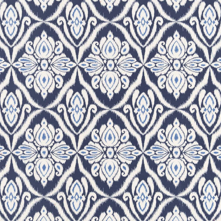 D2734 Prussian by Charlotte Designer Fabric Patio Prints II 100% Spun Polyester Asia Exceeds 60,000 Wyzenbeek Rubs </p><p>Repeat: Horizontal 6.5" x Vertical 9" 54 Inches - Swanky Fabrics -