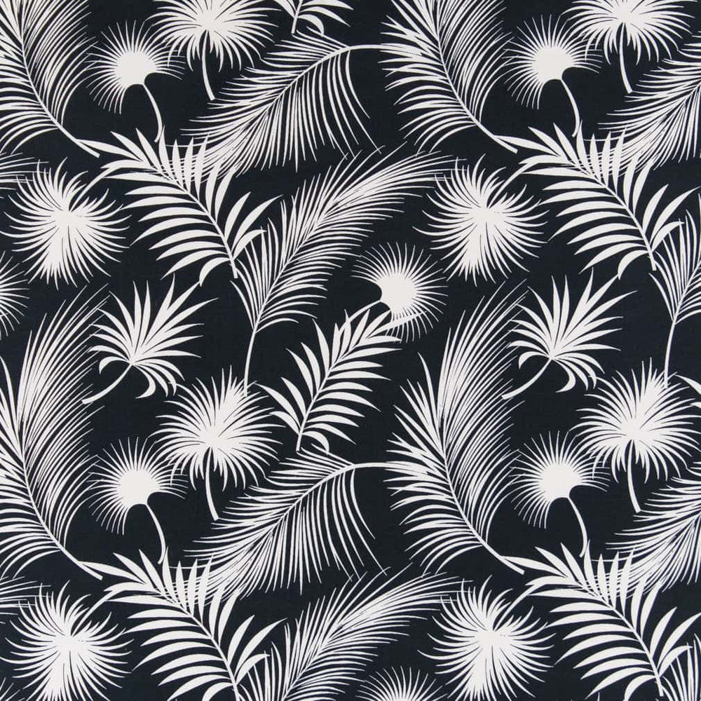 D2748 Obsidian by Charlotte Designer Fabric Patio Prints II 100% Spun Polyester Asia Exceeds 60,000 Wyzenbeek Rubs </p><p>Repeat: Horizontal 18" x Vertical 18" 54 Inches - Swanky Fabrics -