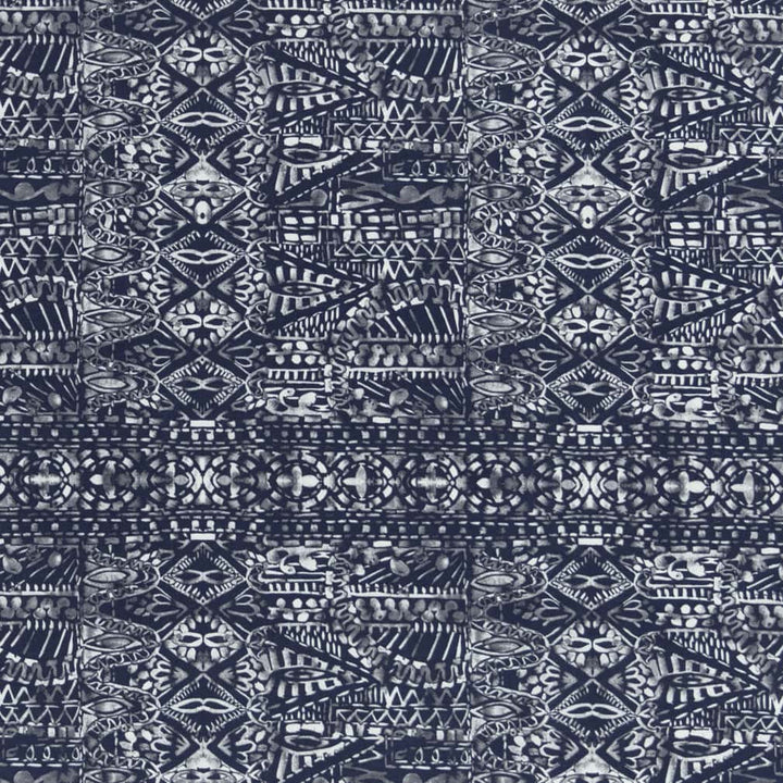 D2755 Midnight by Charlotte Designer Fabric Patio Prints II 100% Spun Polyester Asia Exceeds 60,000 Wyzenbeek Rubs </p><p>Repeat: Horizontal 11" x Vertical 16.5" 54 Inches - Swanky Fabrics -