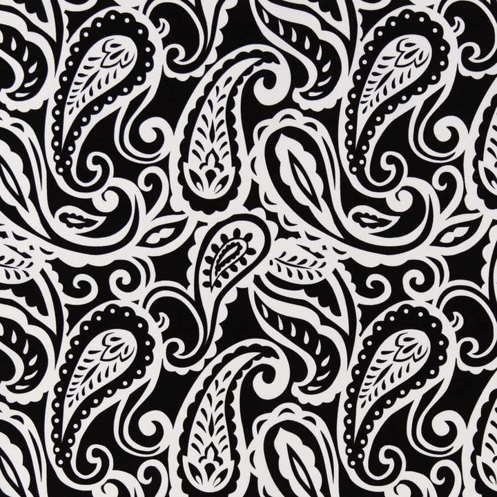 D2759 Raven by Charlotte Designer Fabric Patio Prints II 100% Spun Polyester Asia Exceeds 60,000 Wyzenbeek Rubs </p><p>Repeat: Horizontal 13.5" x Vertical 13.5" 54 Inches - Swanky Fabrics -