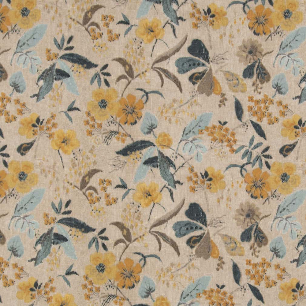 D2917 Peacock by Charlotte Designer Fabric Crypton Prints 100% Polyester Asia Exceeds 60,000 Wyzenbeek Rubs </p><p>Repeat: Horizontal 27" x Vertical 16.75" 54 Inches - Swanky Fabrics -