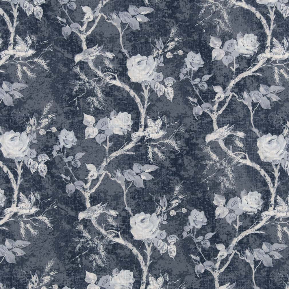 D2919 Bluebird by Charlotte Designer Fabric Crypton Prints 100% Polyester Asia Exceeds 60,000 Wyzenbeek Rubs </p><p>Repeat: Horizontal 27" x Vertical 16.75" 54 Inches - Swanky Fabrics -
