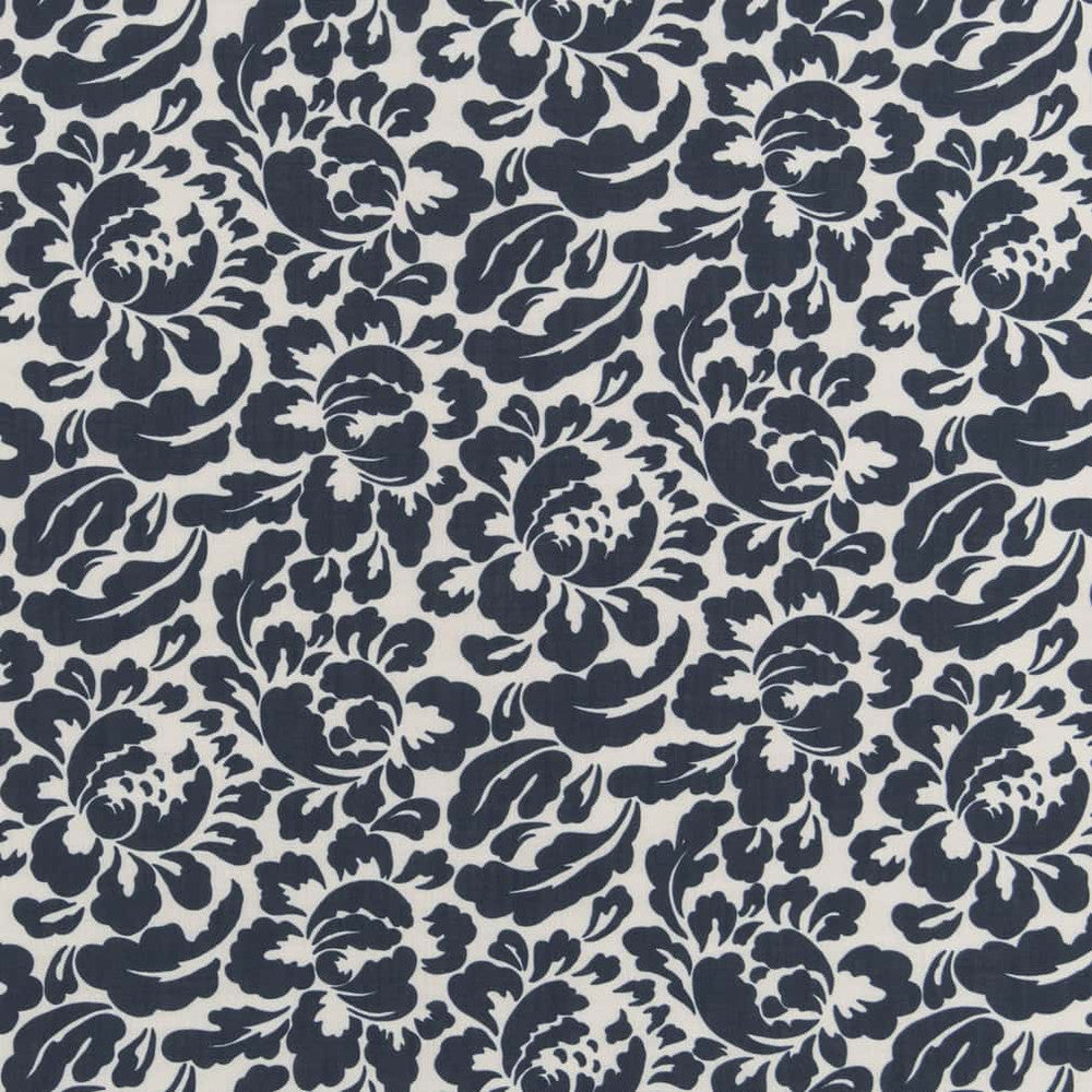 D2926 Navy by Charlotte Designer Fabric Crypton Prints 100% Polyester Asia Exceeds 60,000 Wyzenbeek Rubs </p><p>Repeat: Horizontal 18" x Vertical 11" 54 Inches - Swanky Fabrics -