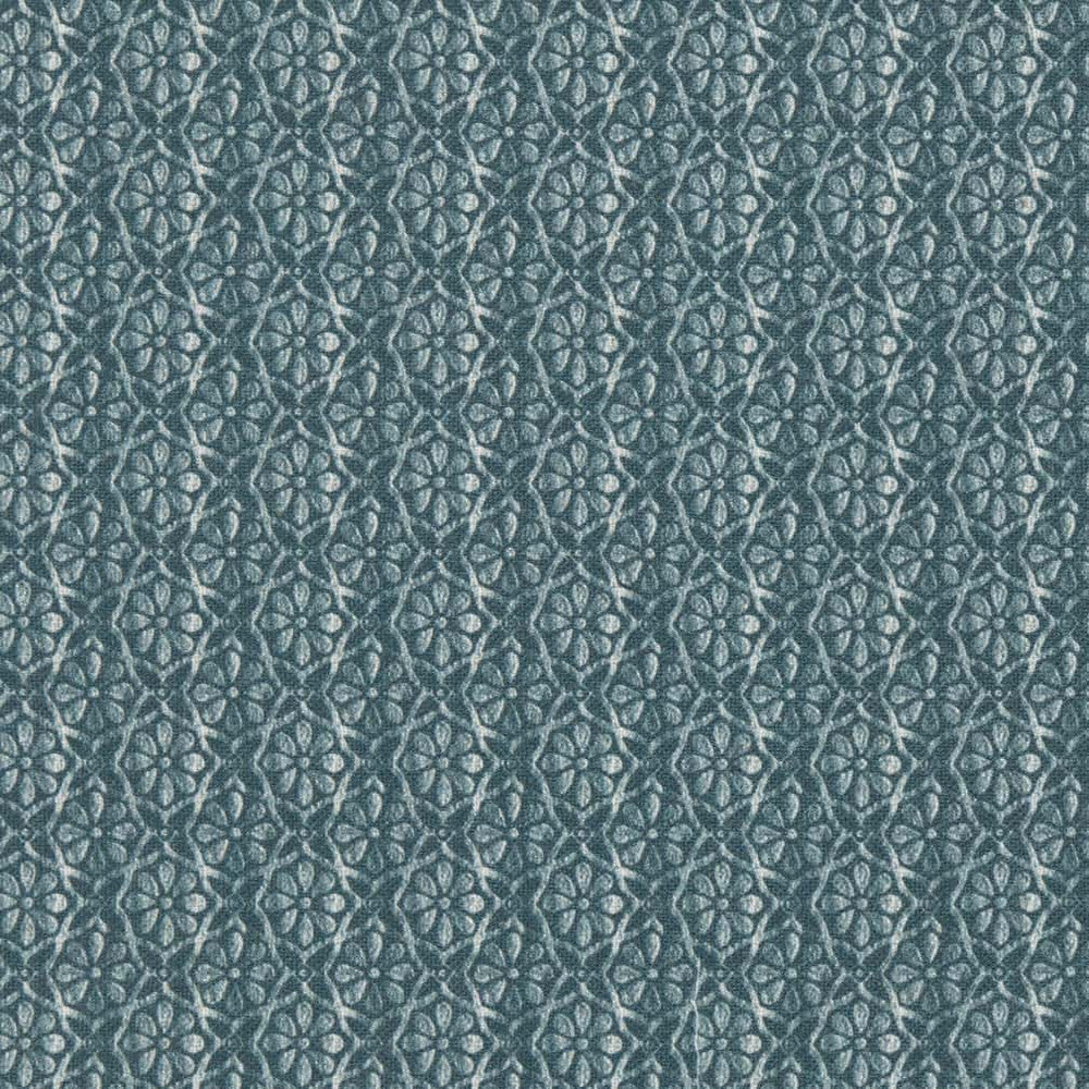 D2950 Teal by Charlotte Designer Fabric Crypton Prints 92% Polyester, 8% Linen Asia Exceeds 60,000 Wyzenbeek Rubs </p><p>Repeat: Horizontal 2" x Vertical 2" 54 Inches - Swanky Fabrics -