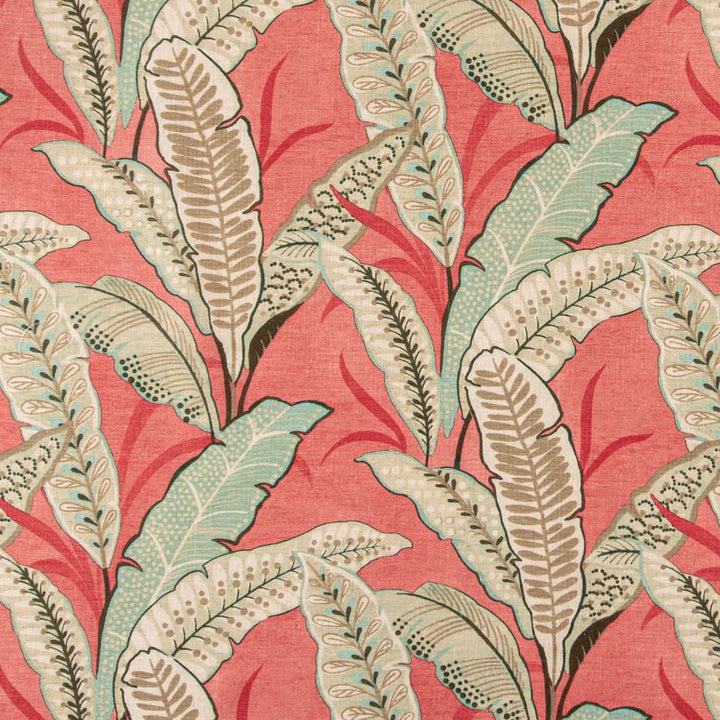 D3305 Coral by Charlotte Designer Fabric Linen Prints 95% Polyester, 5% Linen Asia Exceeds 100,000 Wyzenbeek Rubs (Heavy Duty) </p><p>Repeat: Horizontal 28" x Vertical 26" 54 Inches - Swanky Fabrics -