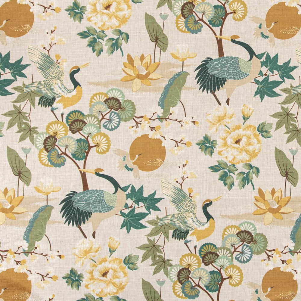 D3317 Sage by Charlotte Designer Fabric Linen Prints 91% Polyester, 9% Linen Asia Exceeds 100,000 Wyzenbeek Rubs (Heavy Duty) </p><p>Repeat: Horizontal 28" x Vertical 27.5" 54 Inches - Swanky Fabrics -