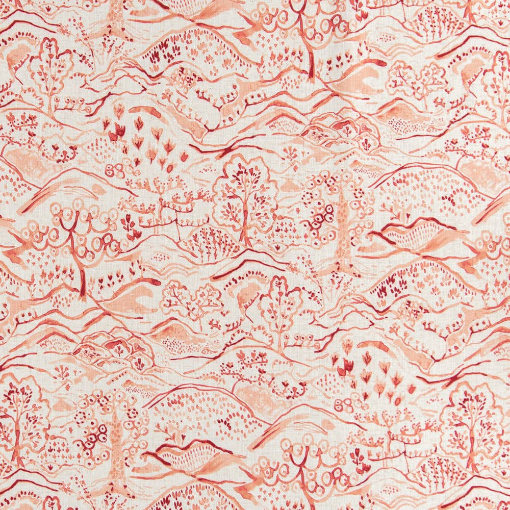 D3333 Peach by Charlotte Designer Fabric Linen Prints 95% Polyester, 5% Linen Asia Exceeds 100,000 Wyzenbeek Rubs (Heavy Duty) </p><p>Repeat: Horizontal 28" x Vertical 27.5" 54 Inches - Swanky Fabrics -