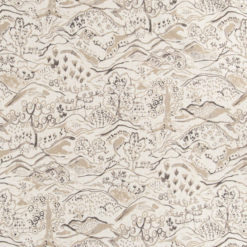D3334 Fawn by Charlotte Designer Fabric Linen Prints 95% Polyester, 5% Linen Asia Exceeds 100,000 Wyzenbeek Rubs (Heavy Duty) </p><p>Repeat: Horizontal 28" x Vertical 27.5" 54 Inches - Swanky Fabrics -