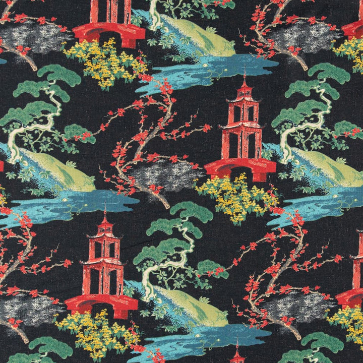 D3350 Ebony by Charlotte Designer Fabric Linen Prints 95% Polyester, 5% Linen Asia Exceeds 100,000 Wyzenbeek Rubs (Heavy Duty) </p><p>Repeat: Horizontal 22.5" x Vertical 22.5" 54 Inches - Swanky Fabrics -