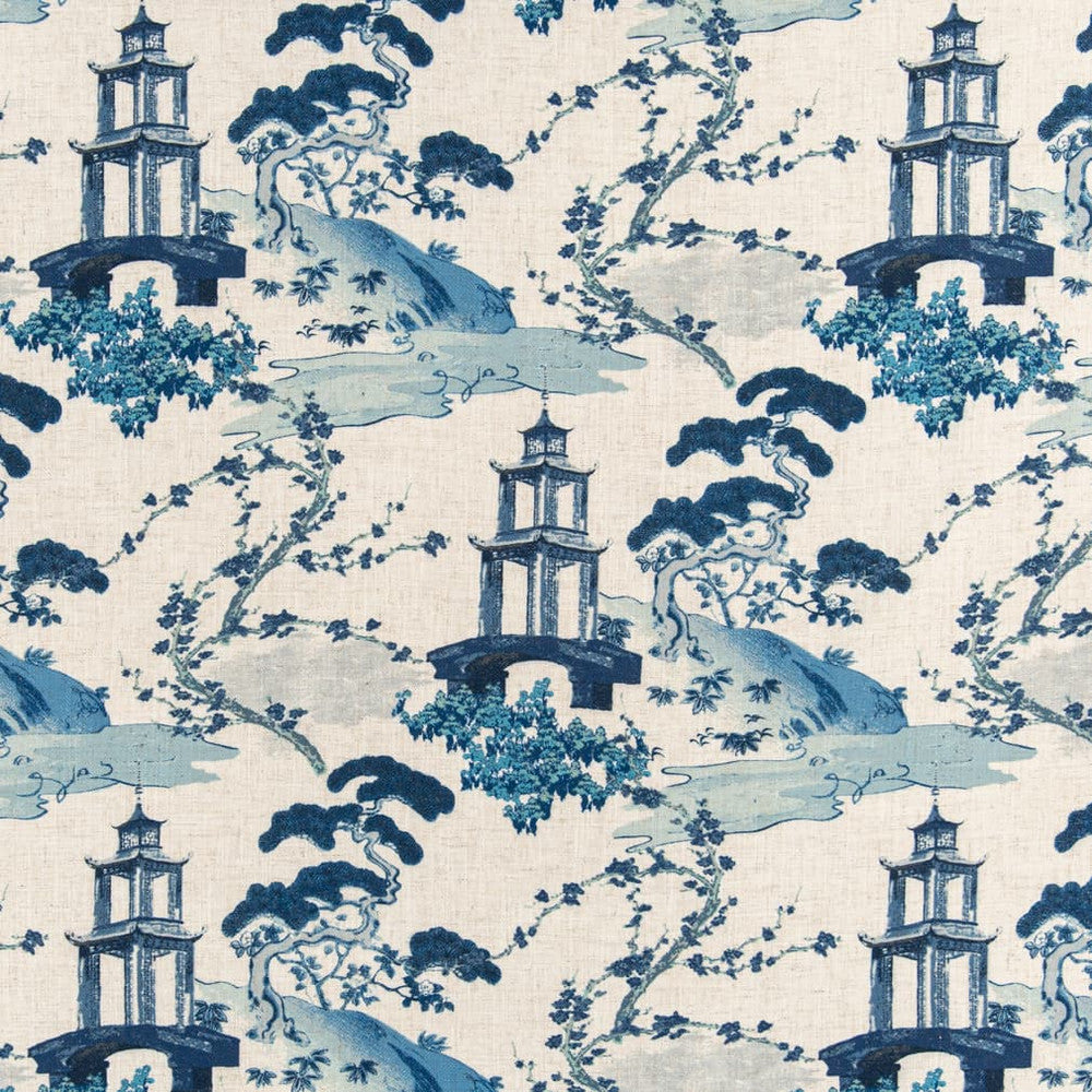 D3352 Sapphire by Charlotte Designer Fabric Linen Prints 95% Polyester, 5% Linen Asia Exceeds 100,000 Wyzenbeek Rubs (Heavy Duty) </p><p>Repeat: Horizontal 22.5" x Vertical 22.5" 54 Inches - Swanky Fabrics -