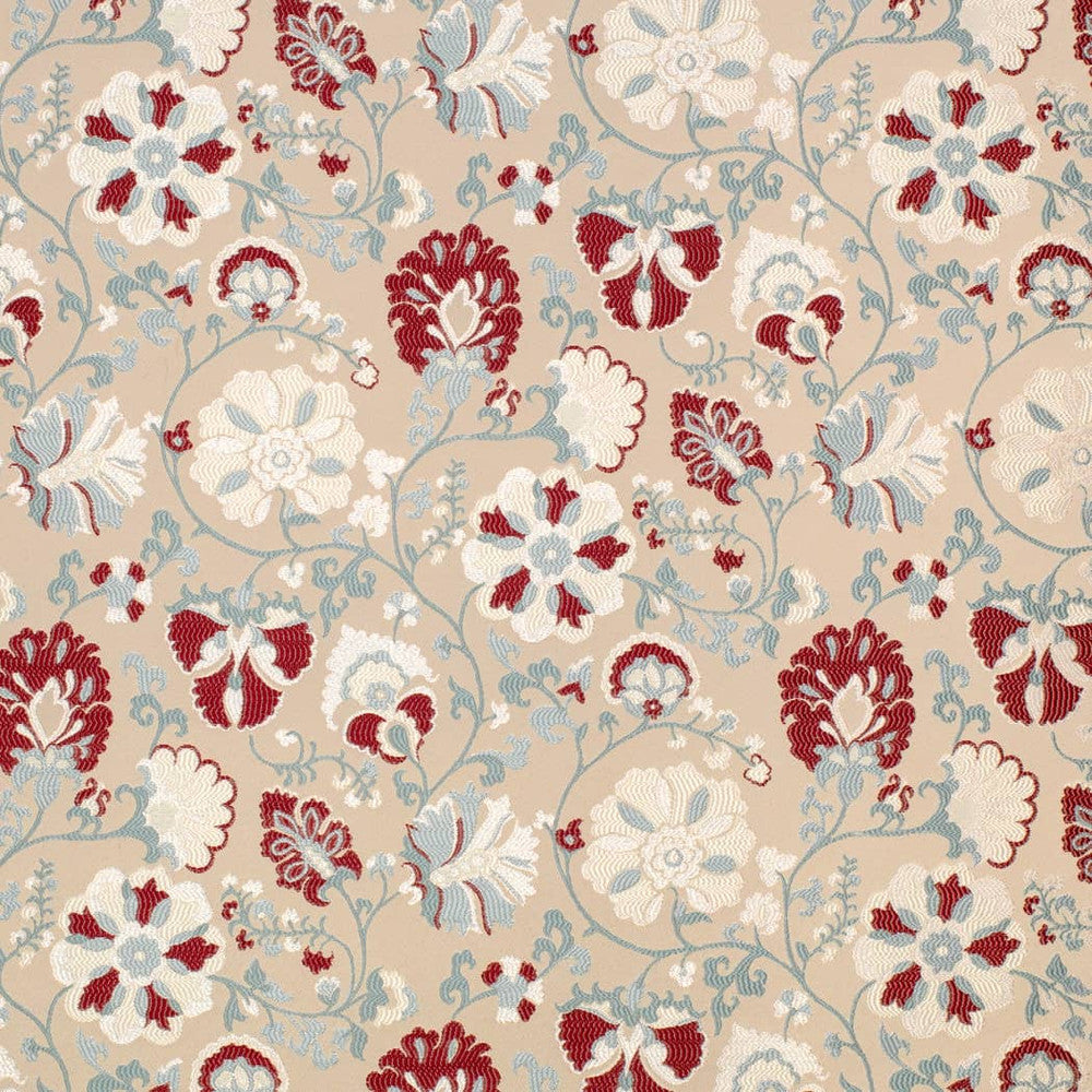 D4405 Eve Cardinal by Charlotte Designer Fabric Vintage Damask 100% Polyester Asia Exceeds 100,000 Wyzenbeek Rubs (Heavy Duty) </p><p>Repeat: Horizontal 14.5" x Vertical 14.75" 54 Inches - Swanky Fabrics -