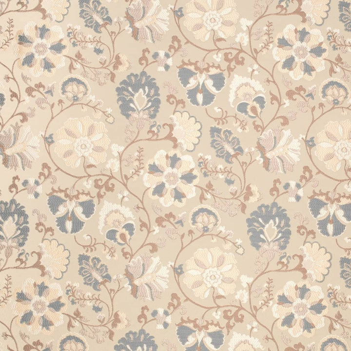D4406 Eve Chambray by Charlotte Designer Fabric Vintage Damask 100% Polyester Asia </p><p>Repeat: Horizontal 14.5" x Vertical 14.75" 54 Inches - Swanky Fabrics -