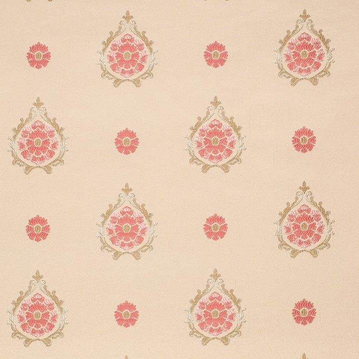 D4412 Aurora Coral by Charlotte Designer Fabric Vintage Damask 100% Polyester Asia </p><p>Repeat: Horizontal 7.5" x Vertical 7" 54 Inches - Swanky Fabrics -