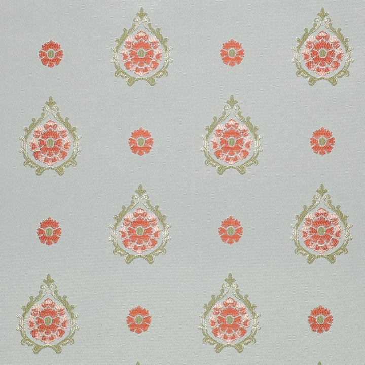 D4415 Aurora Aqua by Charlotte Designer Fabric Vintage Damask 100% Polyester Asia </p><p>Repeat: Horizontal 7.5" x Vertical 7" 54 Inches - Swanky Fabrics -