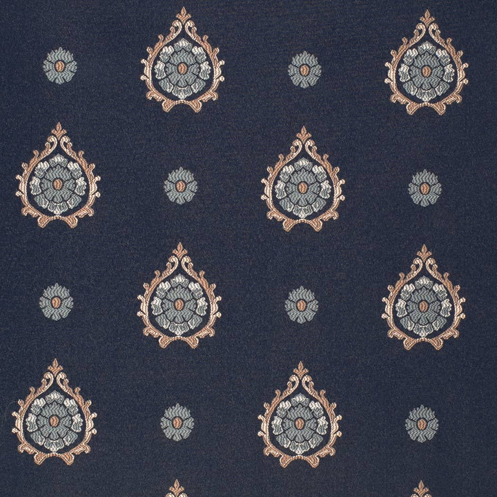 D4418 Aurora Navy by Charlotte Designer Fabric Vintage Damask 100% Polyester Asia </p><p>Repeat: Horizontal 7.5" x Vertical 7" 54 Inches - Swanky Fabrics -