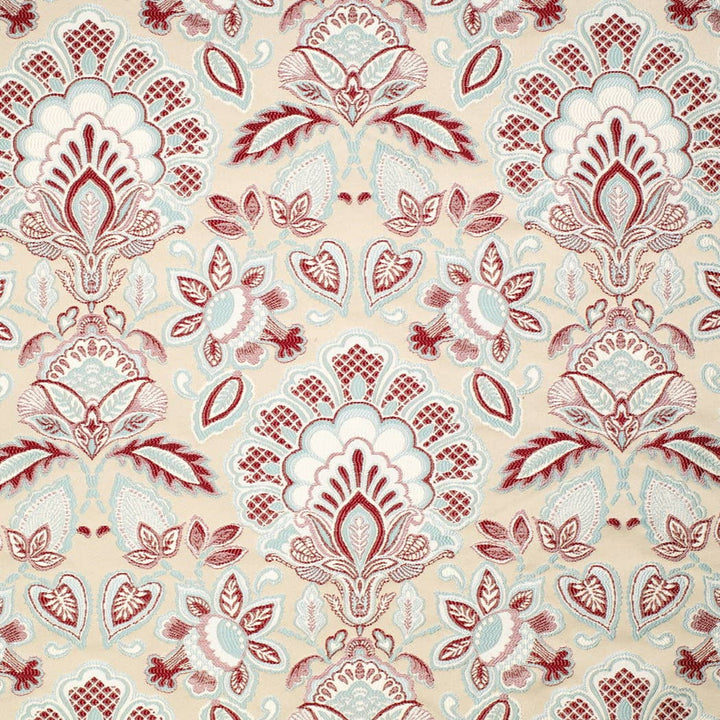 D4433 Felicity Cardinal by Charlotte Designer Fabric Vintage Damask 100% Polyester Asia </p><p>Repeat: Horizontal 14.75" x Vertical 18.25" 54 Inches - Swanky Fabrics -