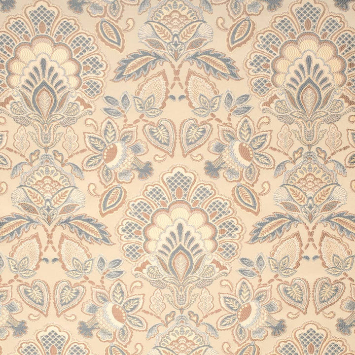 D4434 Felicity Chambray by Charlotte Designer Fabric Vintage Damask 100% Polyester Asia </p><p>Repeat: Horizontal 14.75" x Vertical 18.25" 54 Inches - Swanky Fabrics -
