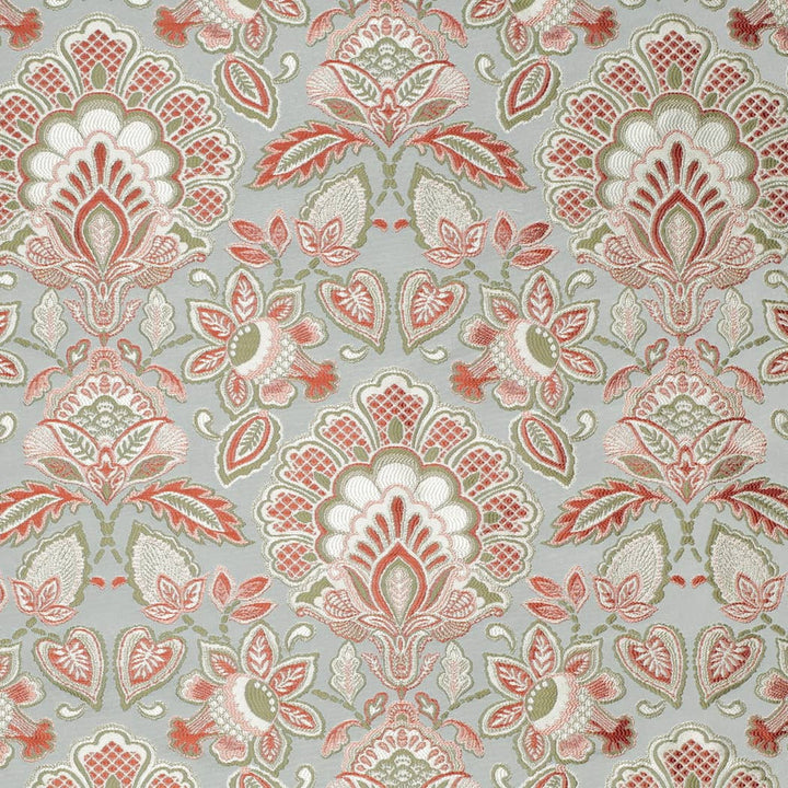 D4436 Felicity Aqua by Charlotte Designer Fabric Vintage Damask 100% Polyester Asia </p><p>Repeat: Horizontal 14.75" x Vertical 18.25" 54 Inches - Swanky Fabrics -