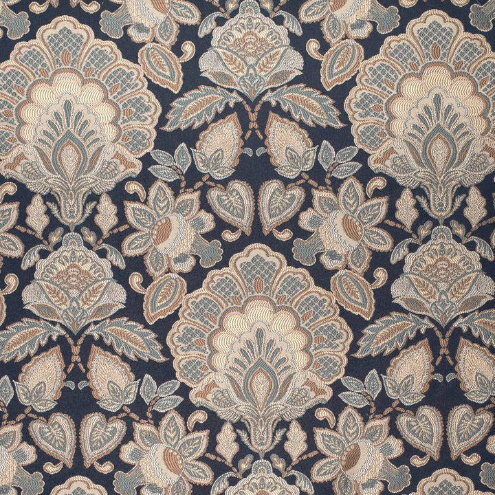 D4439 Felicity Navy by Charlotte Designer Fabric Vintage Damask 100% Polyester Asia </p><p>Repeat: Horizontal 14.75" x Vertical 18.25" 54 Inches - Swanky Fabrics -