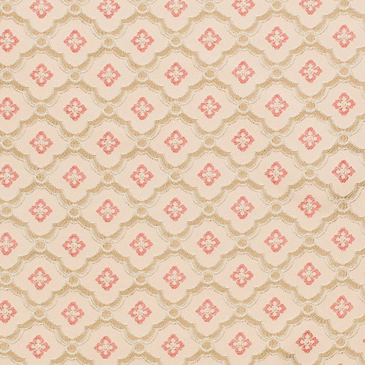 D4440 Mae Coral by Charlotte Designer Fabric Vintage Damask 100% Polyester Asia </p><p>Repeat: Horizontal 2" x Vertical 2" 54 Inches - Swanky Fabrics -