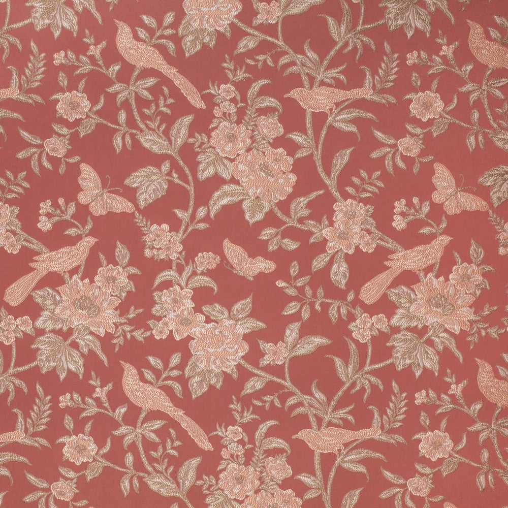 D4449 Eden Coral by Charlotte Designer Fabric Vintage Damask 100% Polyester Asia </p><p>Repeat: Horizontal 14.75" x Vertical 14.25" 54 Inches - Swanky Fabrics -