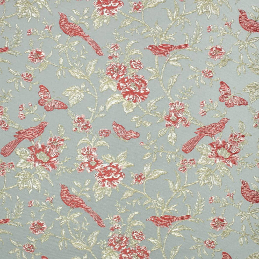 D4450 Eden Aqua by Charlotte Designer Fabric Vintage Damask 100% Polyester Asia </p><p>Repeat: Horizontal 14.75" x Vertical 14.25" 54 Inches - Swanky Fabrics -