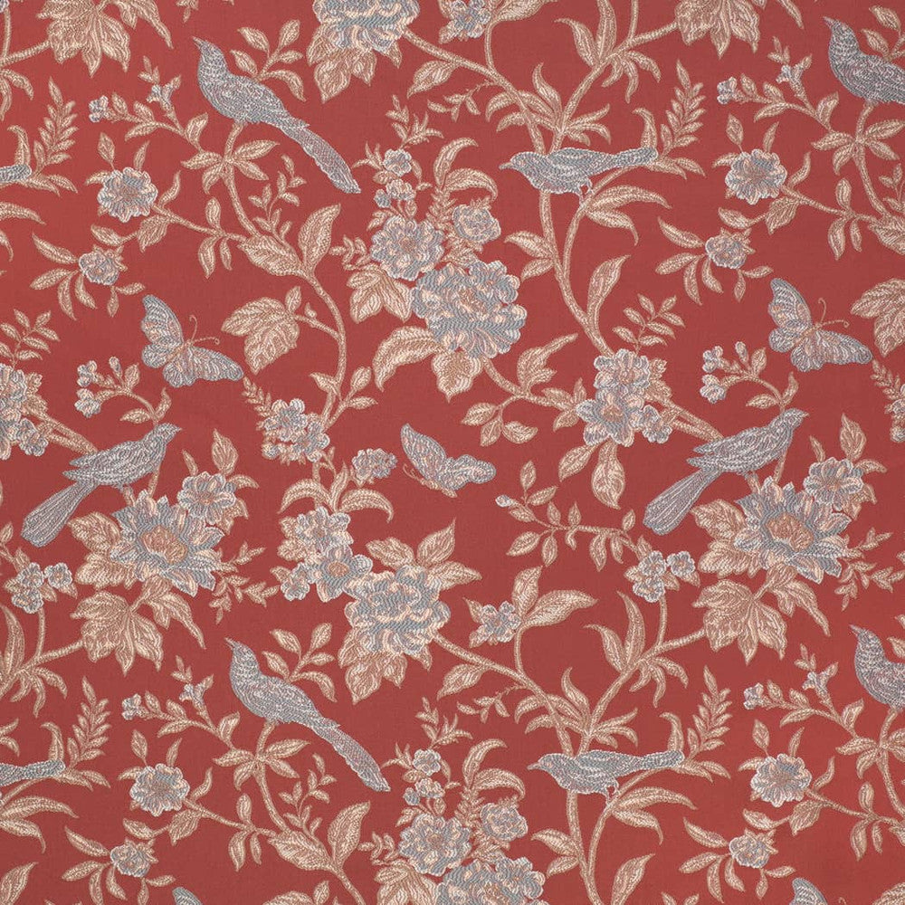 D4451 Eden Garnet by Charlotte Designer Fabric Vintage Damask 100% Polyester Asia </p><p>Repeat: Horizontal 14.75" x Vertical 14.25" 54 Inches - Swanky Fabrics -