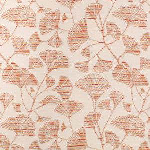 D4555 Ginkgo Poppy by Charlotte Designer Fabric