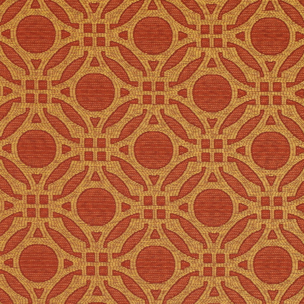 D4635 Tangerine by Charlotte Designer Fabric Contract Collective 100% Polyester USA Exceeds 100,000 Wyzenbeek Rubs (Heavy Duty) Horizontal 4" x Vertical 3.5" 54 Inches - Swanky Fabrics -