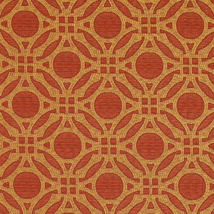 D4635 Tangerine by Charlotte Designer Fabric Contract Collective 100% Polyester USA Exceeds 100,000 Wyzenbeek Rubs (Heavy Duty) Horizontal 4" x Vertical 3.5" 54 Inches - Swanky Fabrics -
