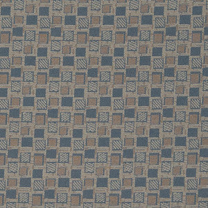 D927 Squares/Sapphire by Charlotte Designer Fabric