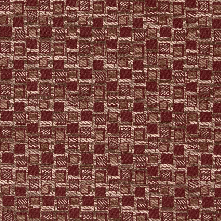 D928 Squares/Spice by Charlotte Designer Fabric Durables III 100% Woven Polyester Made In USA Exceeds 100,000 Wyzenbeek Rubs (Heavy Duty) Horizontal 1.75" x Vertical 1.75" 54 Inches - Swanky Fabrics -