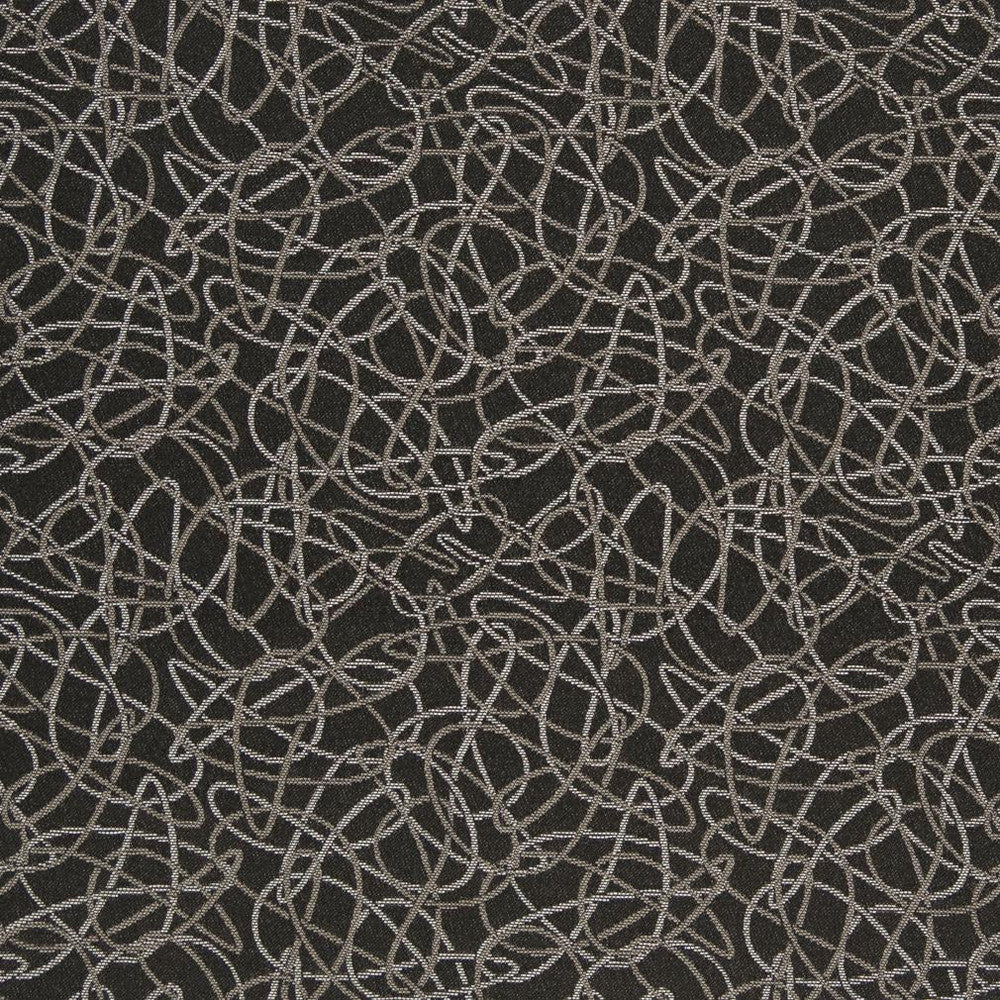D932 Squiggles/Coal by Charlotte Designer Fabric Durables III 100% Woven Polyester Made In USA Exceeds 100,000 Wyzenbeek Rubs (Heavy Duty) </p><p>Repeat: Horizontal: 7.25" x Vertical: 7.25" 54 Inches - Swanky Fabrics -