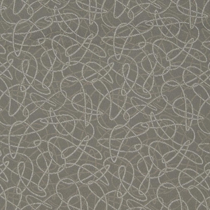 D935 Squiggles/Smoke by Charlotte Designer Fabric Durables III 100% Woven Polyester Made In USA Exceeds 100,000 Wyzenbeek Rubs (Heavy Duty) Horizontal 7.25" x Vertical 7.25" 54 Inches - Swanky Fabrics -