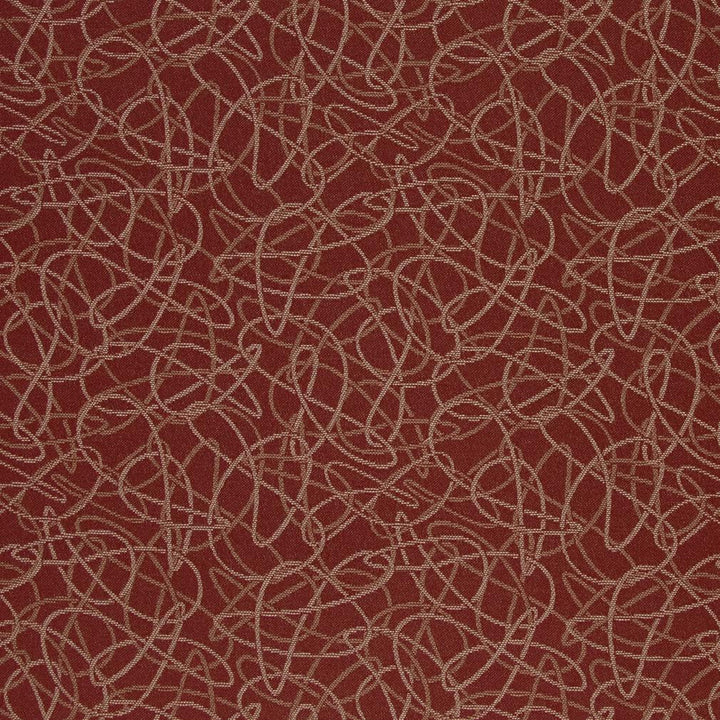 D936 Squiggles/Spice by Charlotte Designer Fabric Durables III 100% Woven Polyester Made In USA Exceeds 100,000 Wyzenbeek Rubs (Heavy Duty) Horizontal 7.25" x Vertical 7.25" 54 Inches - Swanky Fabrics -