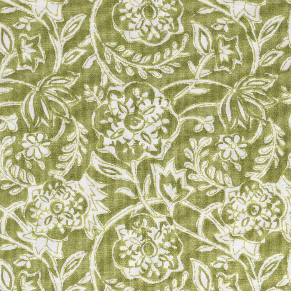 Dabster 2 Olive by Stout Designer Fabric RAINBOW LIBRARY PEAR/JUNGLE 100%COT INDIA Horizontal: 4.500 and Vertical: 5.500 56 in - Swanky Fabrics -