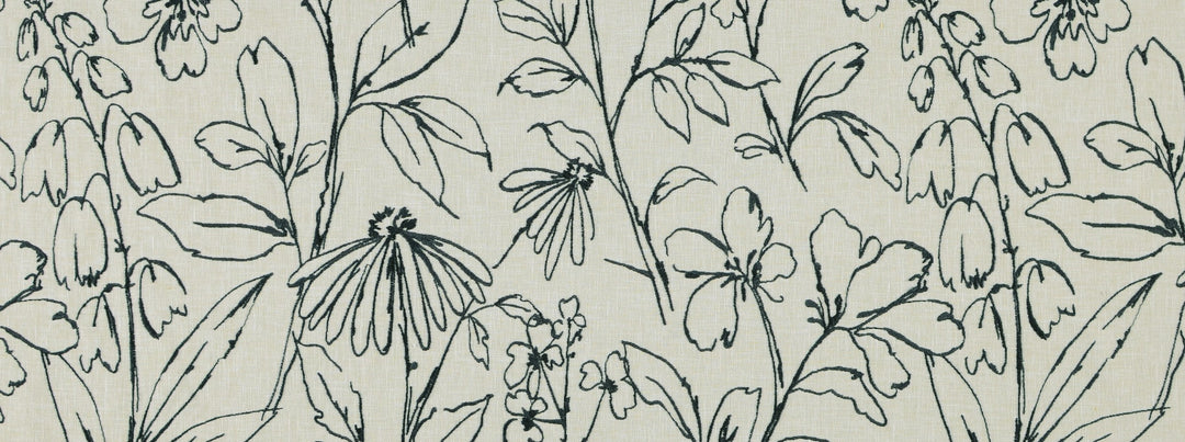 Daisy 936 Black/Tan by Covington Designer Fabric