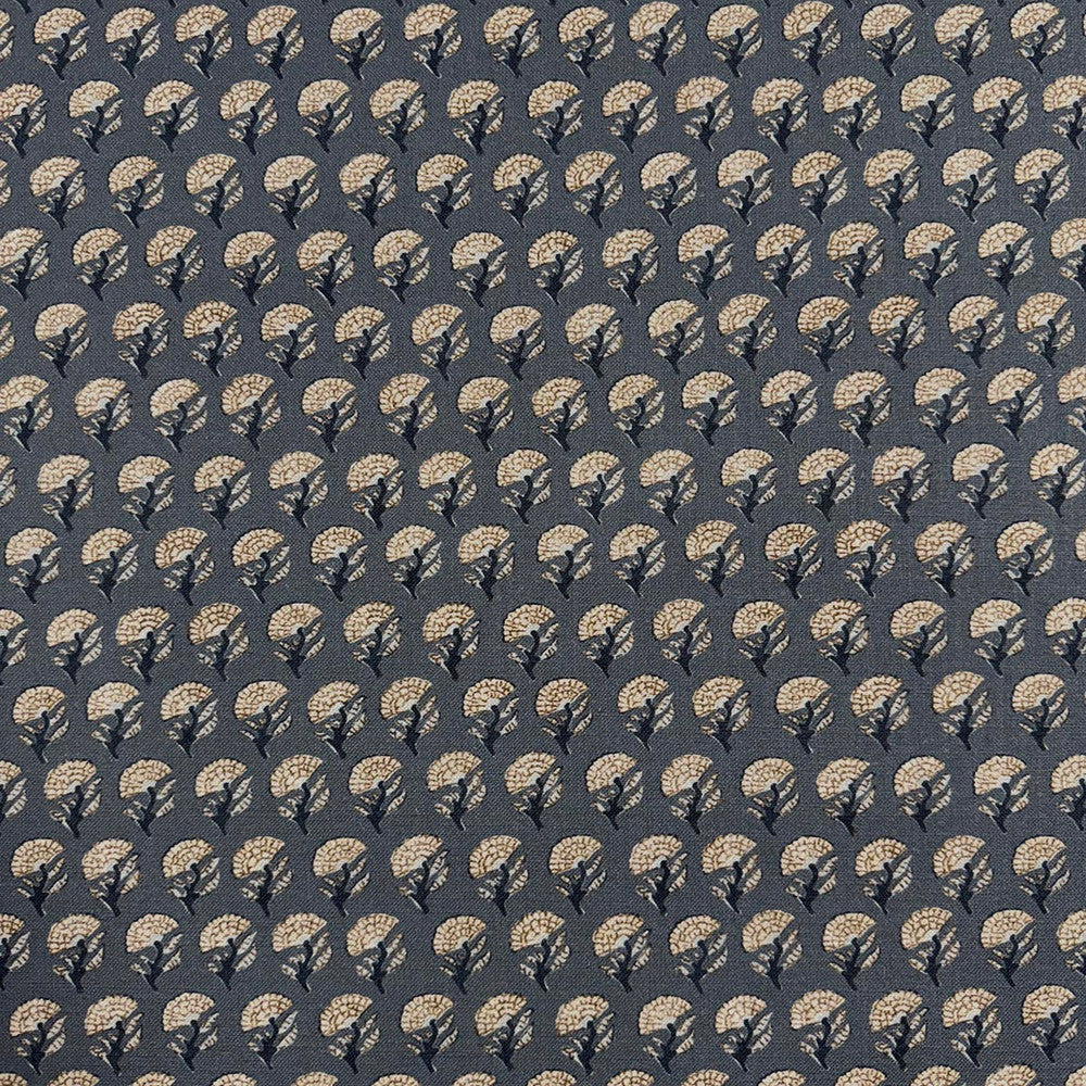 Dandy Indigo by Magnolia Designer Fabric - 50 Cotton, 35 Viscose, 15 Linen India 80000 Horizontal: 1 and Vertical: 2 54 - Swanky Fabrics -