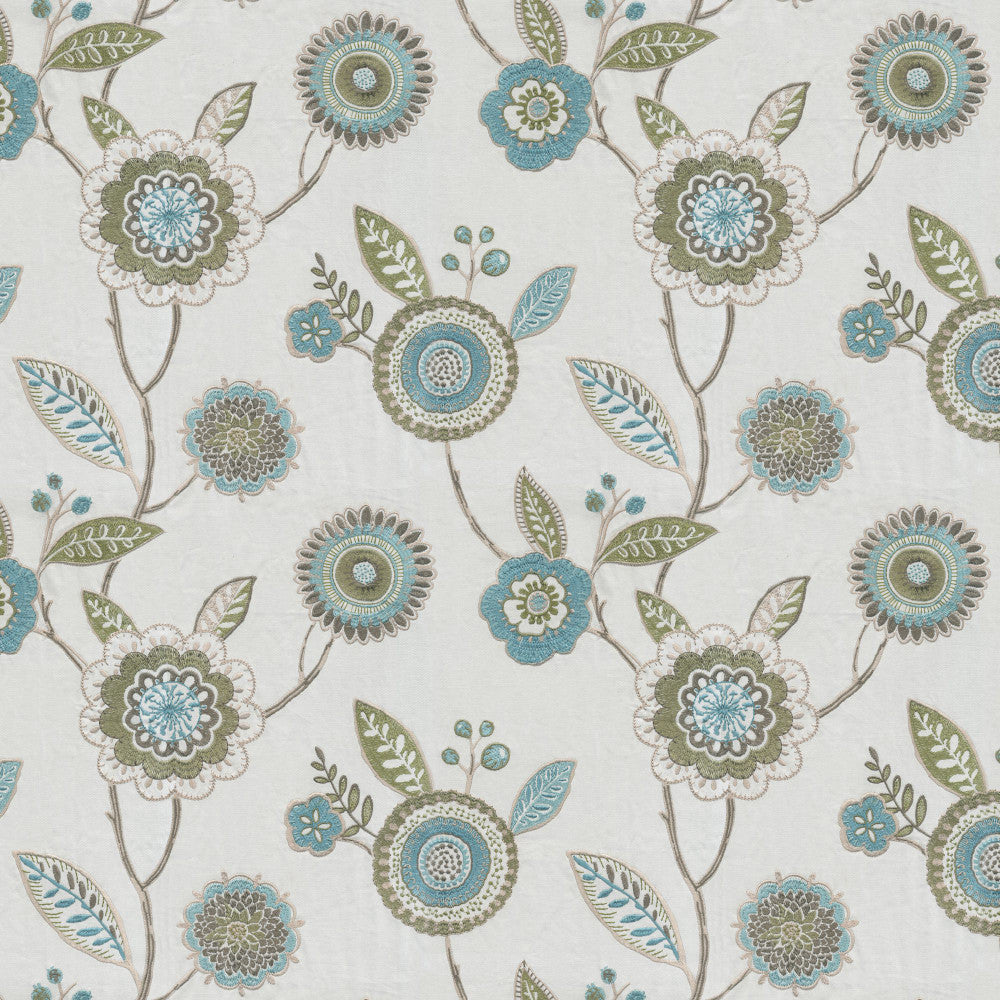 DAYBREAK 73J8591 by JF Designer Fabric Midnight Waters 69% Cotton, 25% Viscose, 6% Polyester India  Horizontal: 16.375 and Vertical: 15 54  - Swanky Fabrics -