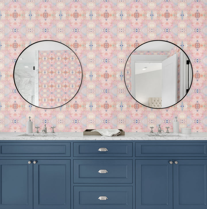 Kaleidoscope Pink DBW1003 by Daisy Bennett Designs Designer Wallpaper