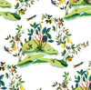 Citrus Hummingbird White DBW9001 by Daisy Bennett Designs Designer Wallpaper