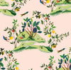 Citrus Hummingbird Blush DBW9004 by Daisy Bennett Designs Designer Wallpaper