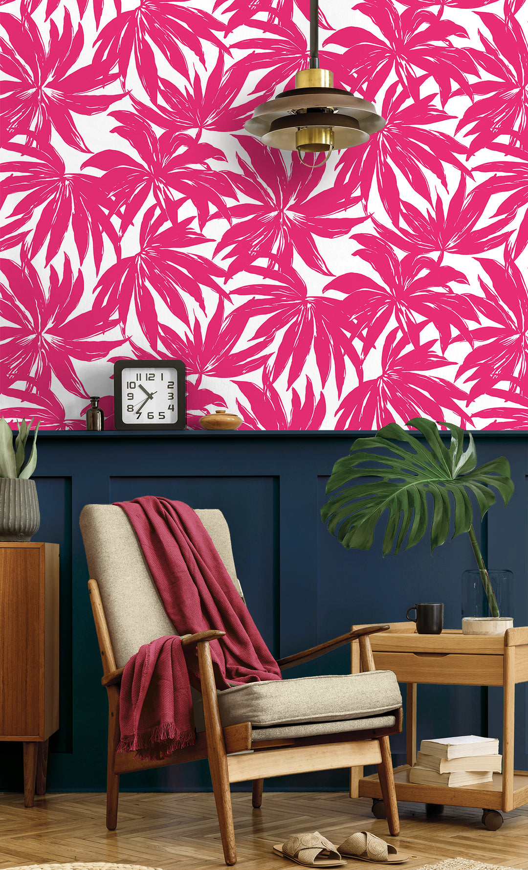 Palma Hot Pink DBW9117 by Daisy Bennett Designs Designer Wallpaper