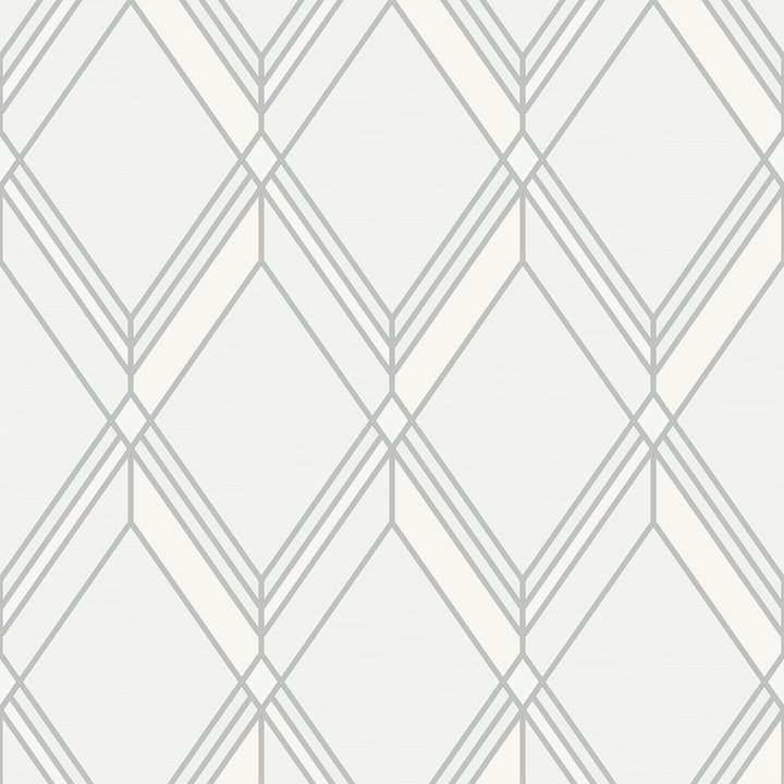 Brooklyn Diamond Metallic Silver DC60510 by Collins & Company Designer Wallpaper