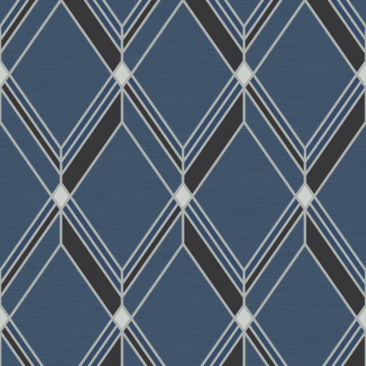 Brooklyn Diamond Blue DC60512 by Collins & Company Designer Wallpaper