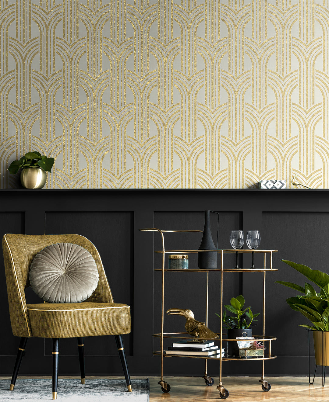 Broadway Arches Golden Nugget DC61303 by Collins & Company Designer Wallpaper
