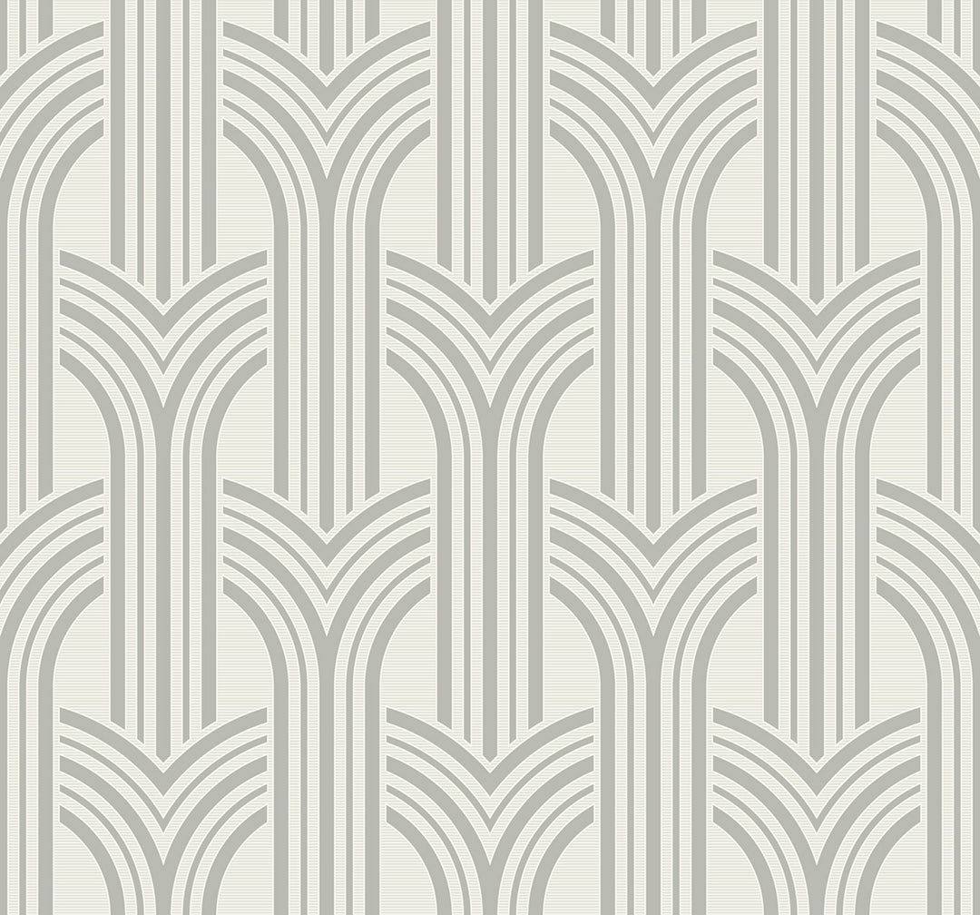 Broadway Arches Chrome DC61307 by Collins & Company Designer Wallpaper